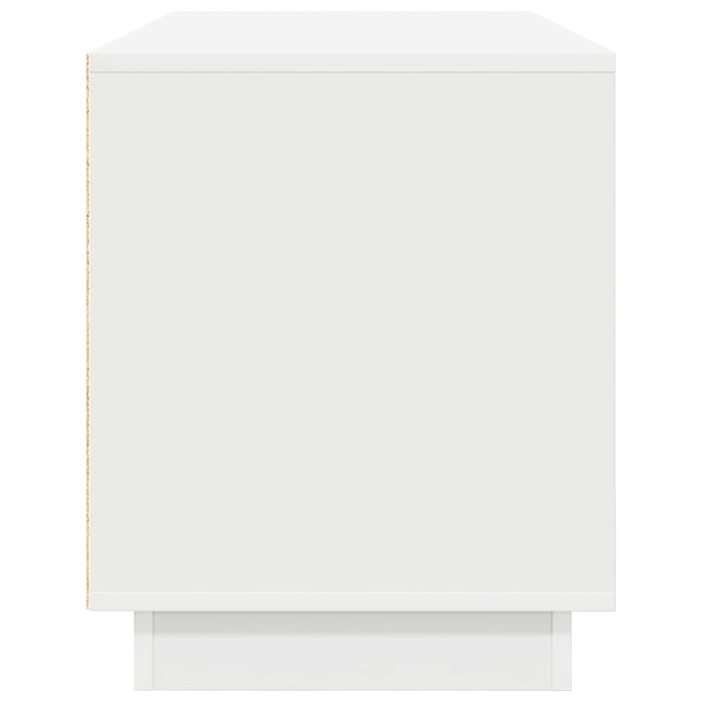 Móvel de TV com luzes LED 100x41x50 cm branco