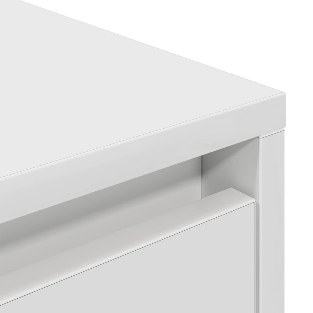 Móvel de TV com luzes LED 100x41x50 cm branco