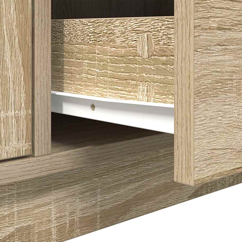 Móvel de TV com luzes LED 100x41x50 cm carvalho sonoma