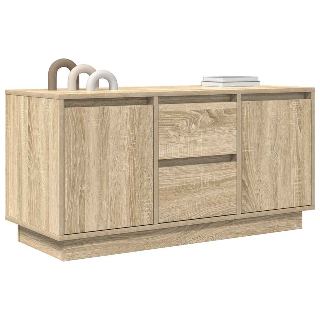 Móvel de TV com luzes LED 100x41x50 cm carvalho sonoma