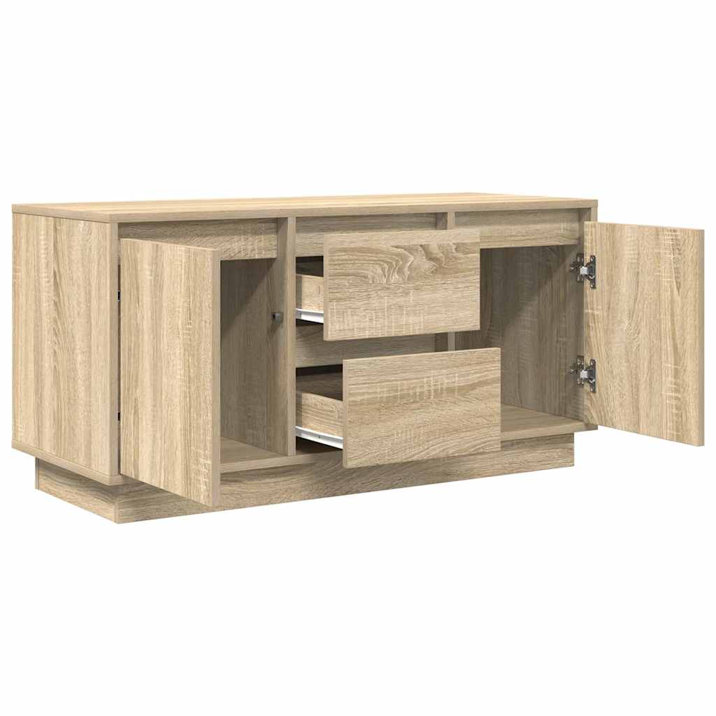 Móvel de TV com luzes LED 100x41x50 cm carvalho sonoma