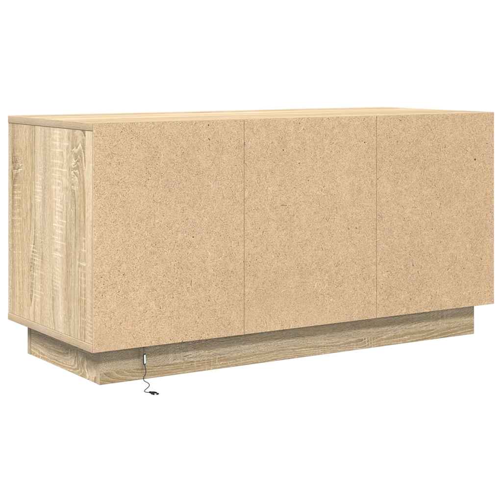 Móvel de TV com luzes LED 100x41x50 cm carvalho sonoma
