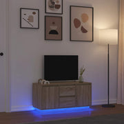 Móvel de TV com luzes LED 100x41x50 cm carvalho sonoma