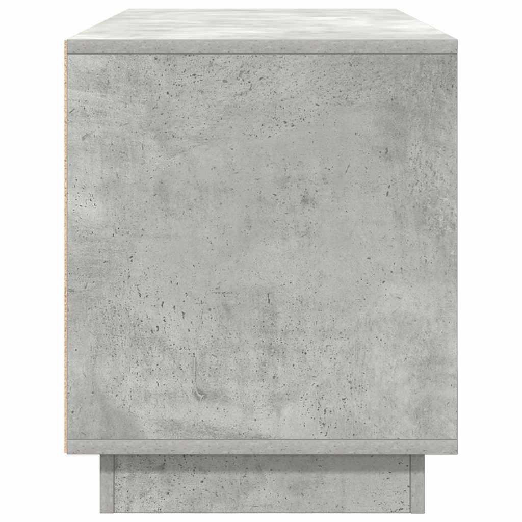 Móvel de TV com luzes LED 100x41x50 cm cinzento cimento