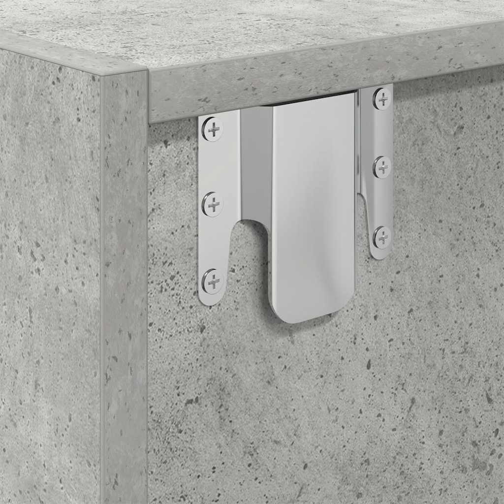 Móveis de TV 2pcs 80x31x25,5cm madeira processada cinza cimento