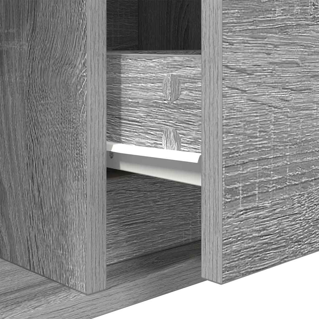 Móvel de TV 80x31x25,5 cm derivados de madeira sonoma cinzento