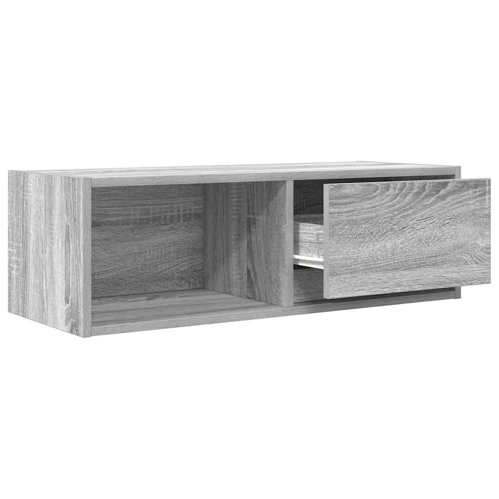 Móvel de TV 80x31x25,5 cm derivados de madeira sonoma cinzento