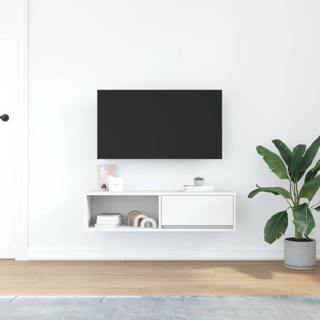 Móvel de TV 100x31x25,5 cm derivados de madeira branco