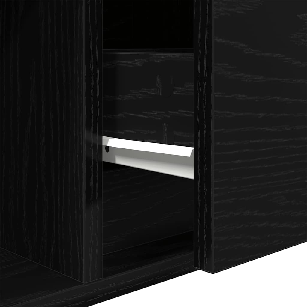Móvel de TV 100x31x25,5 cm derivados de madeira carvalho preto