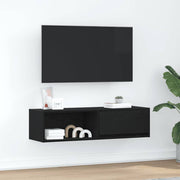 Móvel de TV 100x31x25,5 cm derivados de madeira carvalho preto