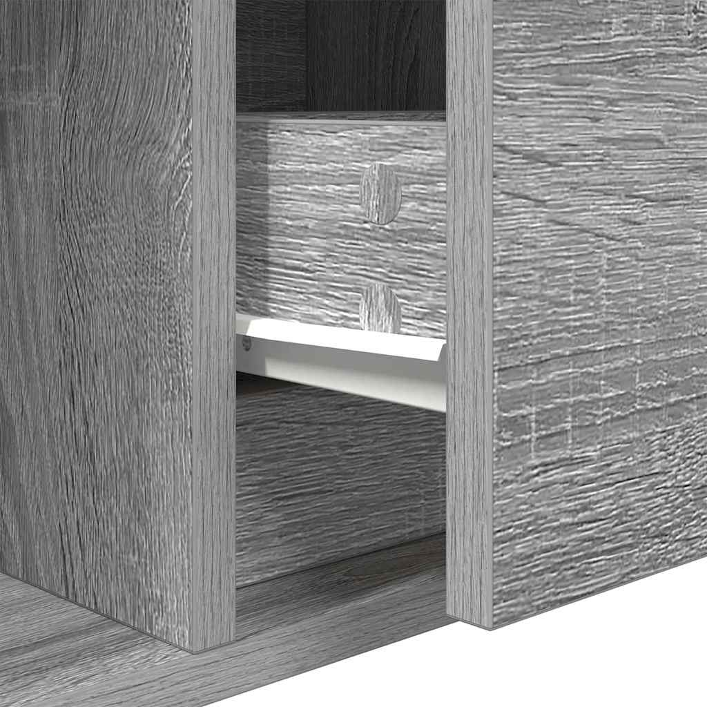 Móvel de TV 100x31x25,5 cm derivados de madeira cinzento sonoma