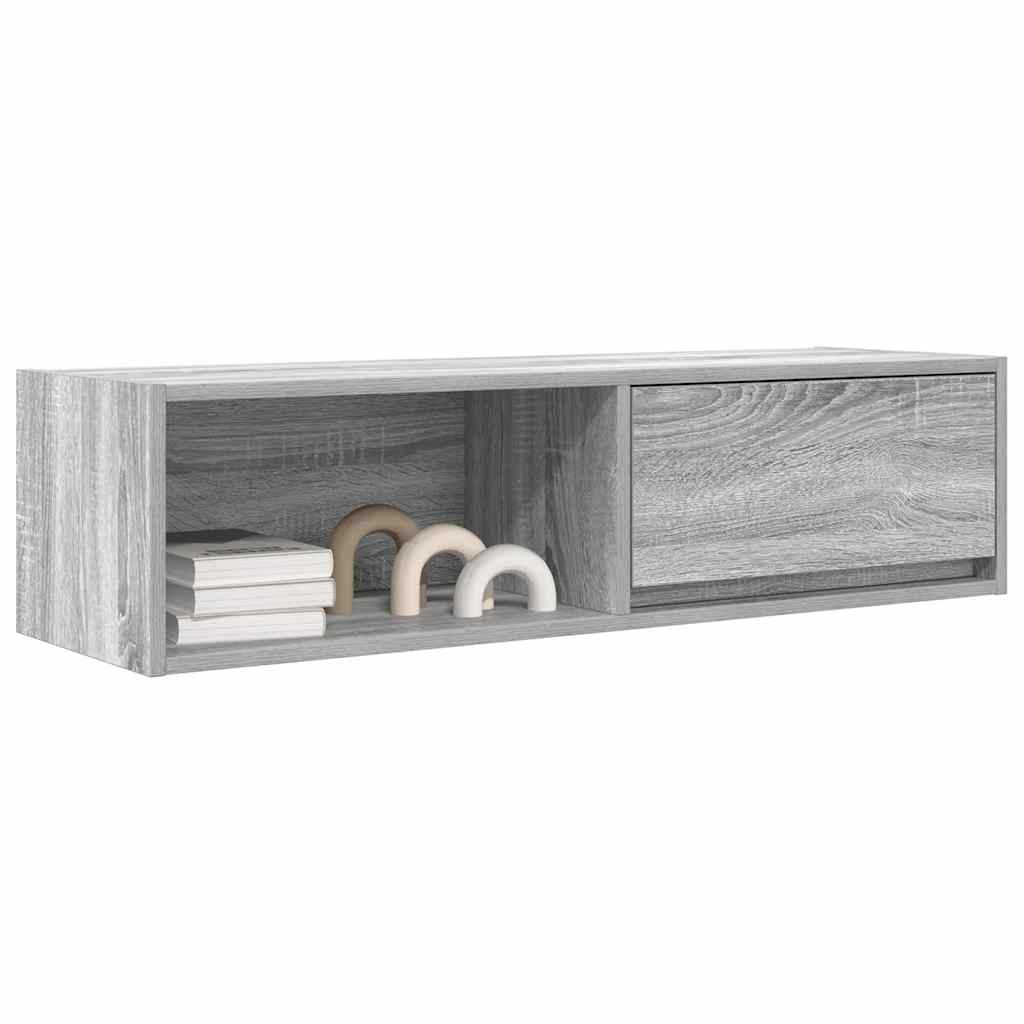 Móvel de TV 100x31x25,5 cm derivados de madeira cinzento sonoma