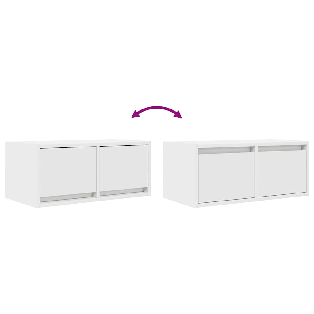 Móveis de TV 2 pcs 60x31x25,5 cm deriv. madeira branco