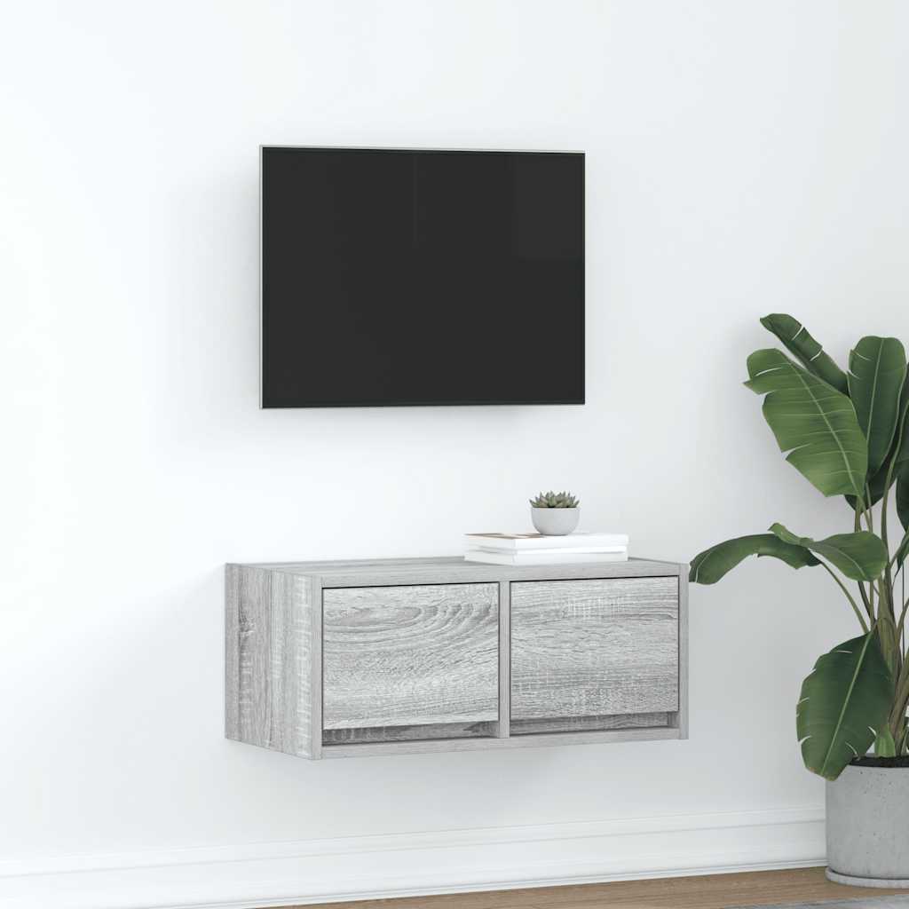Móvel de TV 60x31x25,5 cm derivados de madeira cinzento sonoma