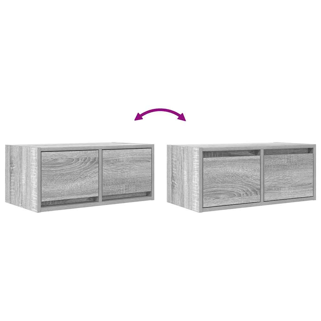 Móveis TV 2 pcs 60x31x25,5 cm derivados madeira cinzento sonoma
