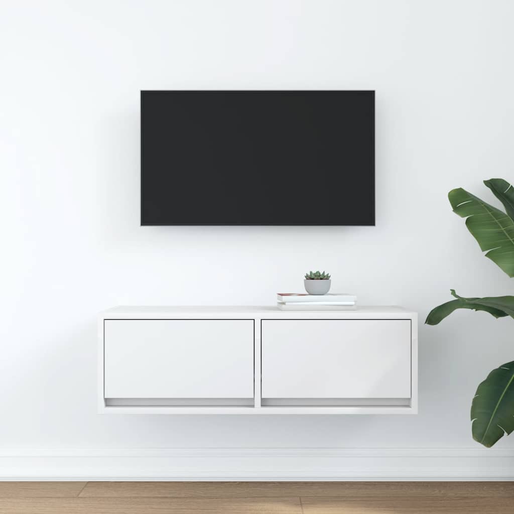 Móvel p/ TV 80x31x25,5 cm derivados de madeira branco