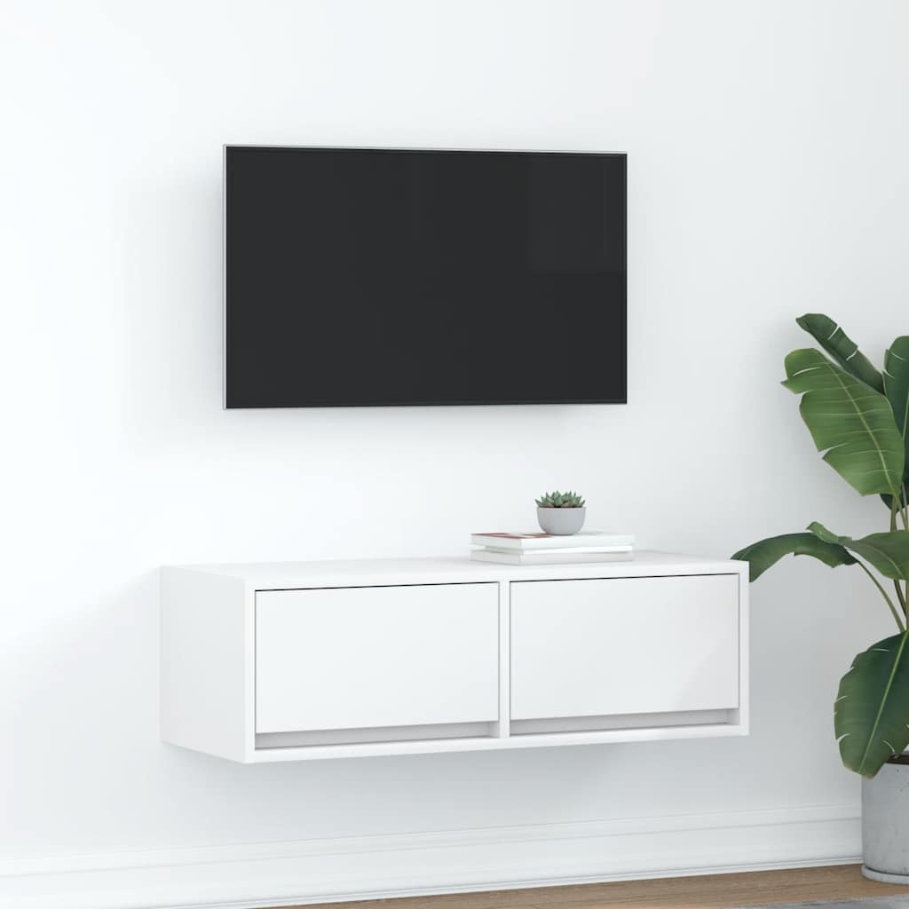 Móvel p/ TV 80x31x25,5 cm derivados de madeira branco