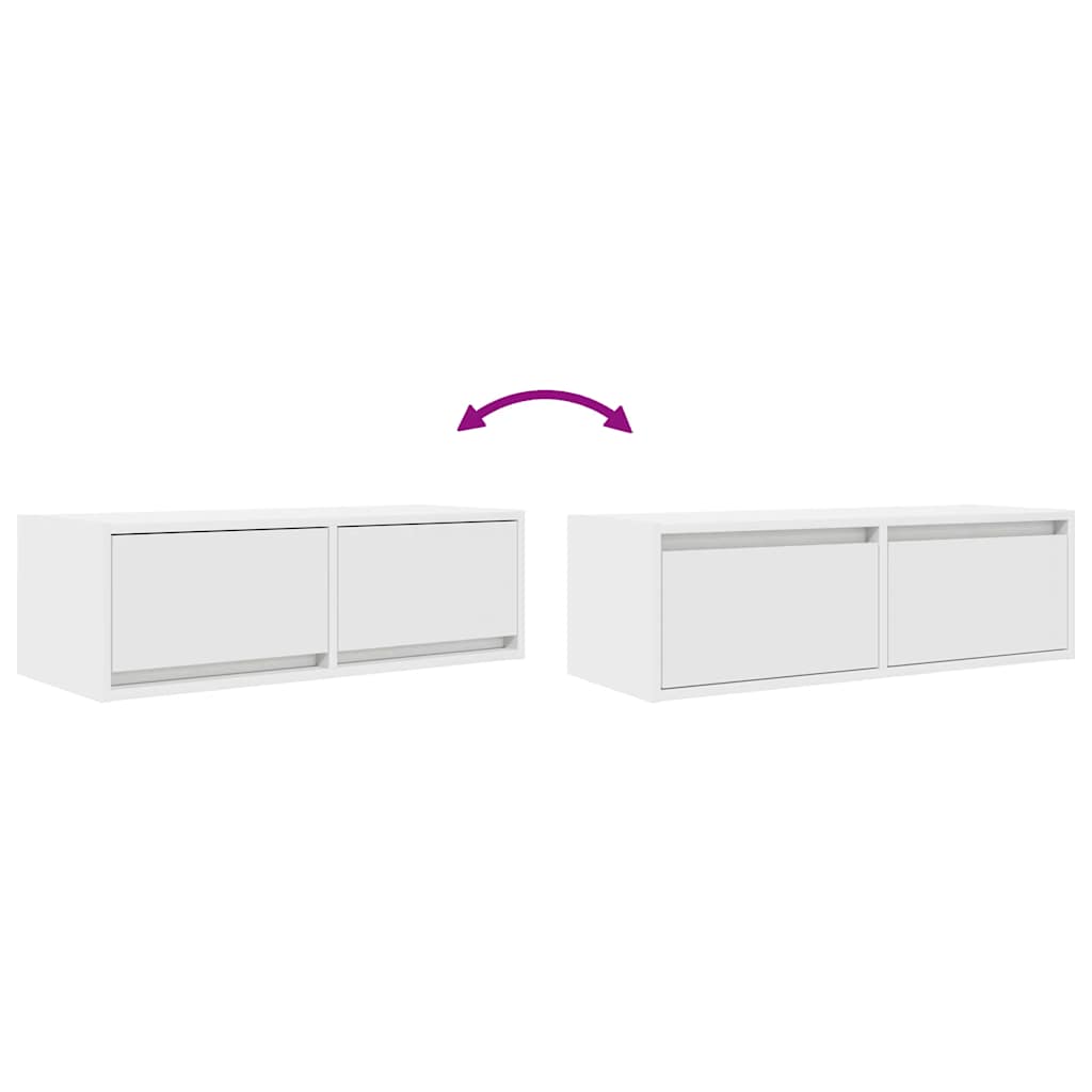 Móveis de TV 2 pcs 80x31x25,5 cm deriv. madeira branco