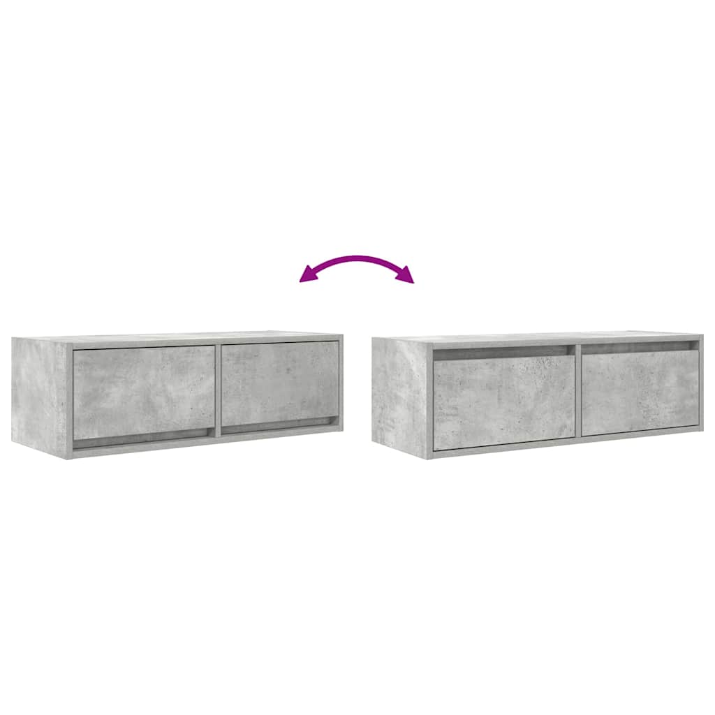 Móvel de TV 80x31x25,5 cm derivados de madeira cinza cimento