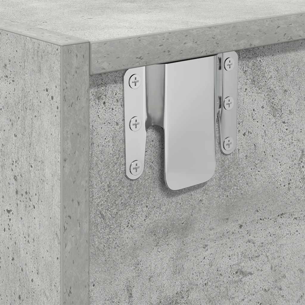 Móveis de TV 2pcs 80x31x25,5cm madeira processada cinza cimento