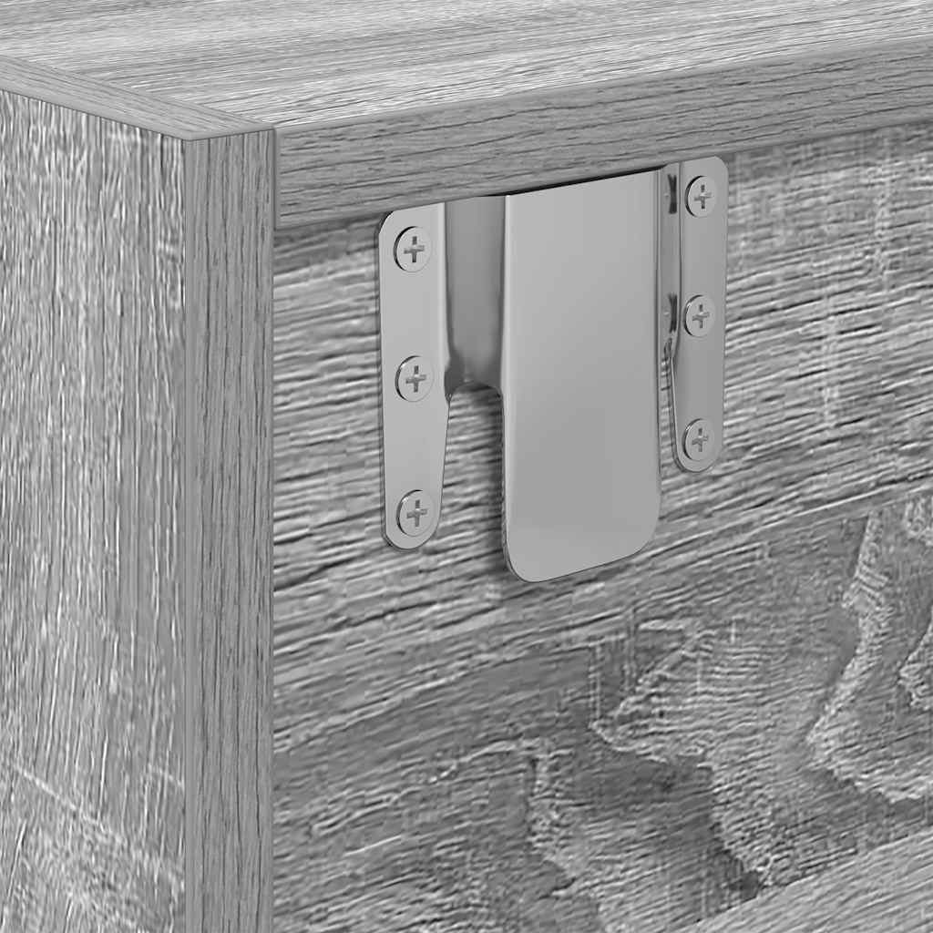 Móvel de TV 80x31x25,5 cm derivados de madeira sonoma cinzento