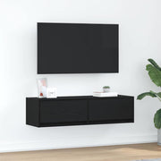 Gabinete para TV com gaveta Carvalho preto 100 x 31 x 25.5 cm