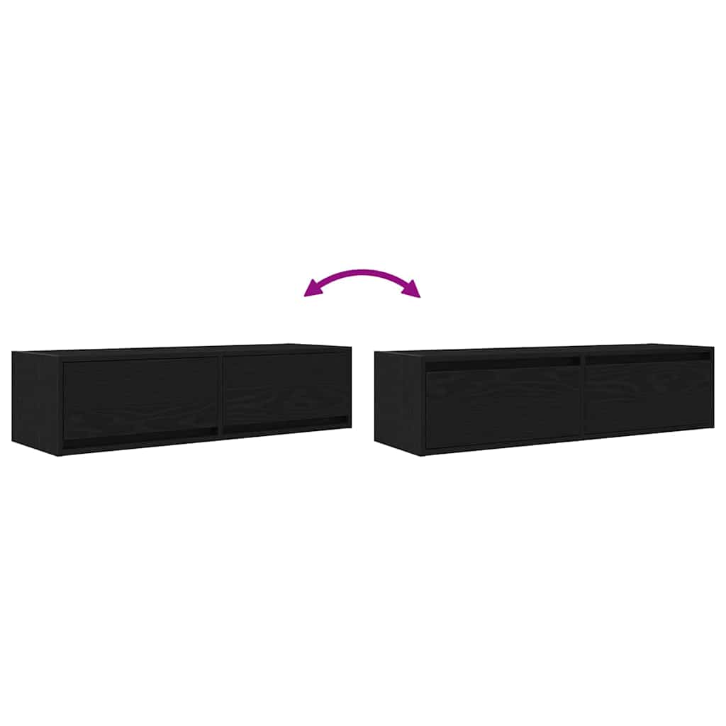 Gabinete para TV com gaveta Carvalho preto 100 x 31 x 25.5 cm