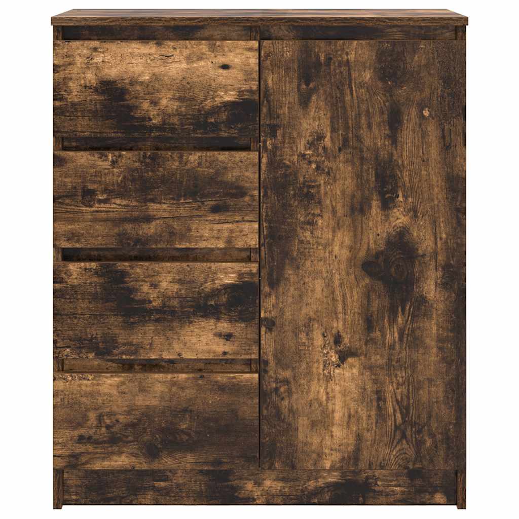 Aparador com gavetas derivados de madeira carvalho fumado