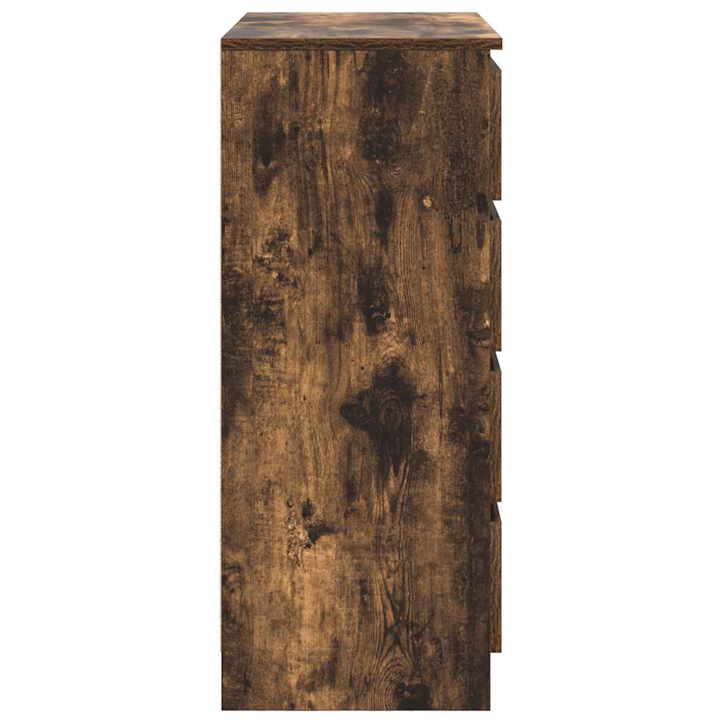 Aparador com gavetas derivados de madeira carvalho fumado