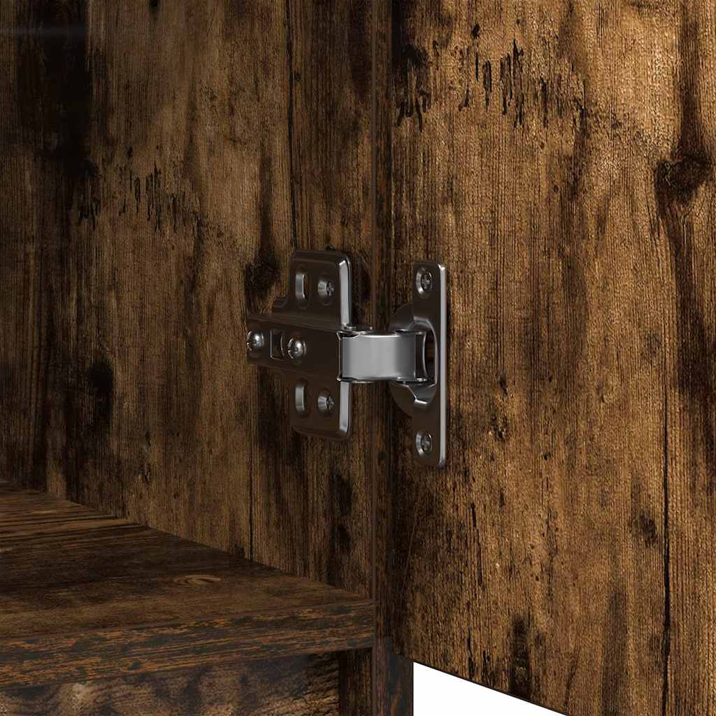 Aparador com gavetas derivados de madeira carvalho fumado