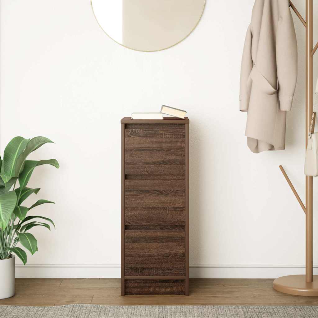 Aparador 29,5x34x76 cm derivados de madeira carvalho castanho