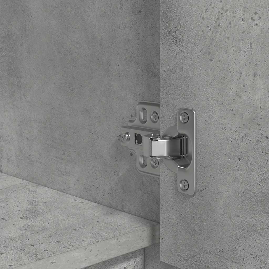 Armário com gaveta 55,5x34x119,5 cm cinzento cimento