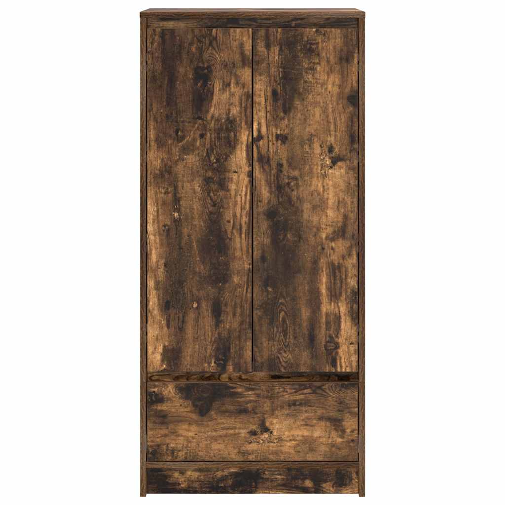 Armário com gaveta 55,5x34x119,5 cm carvalho fumado