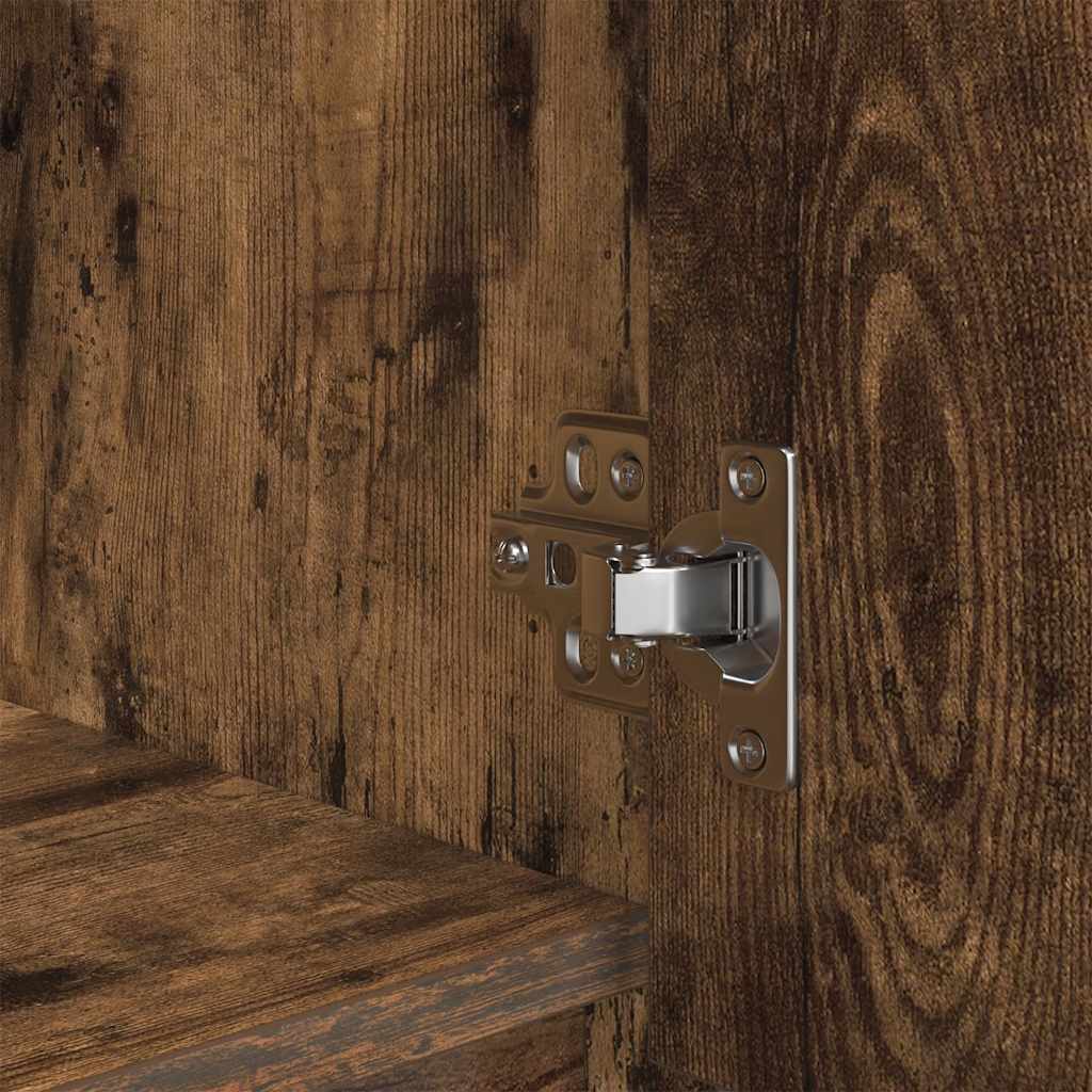 Armário com gaveta 55,5x34x119,5 cm carvalho fumado