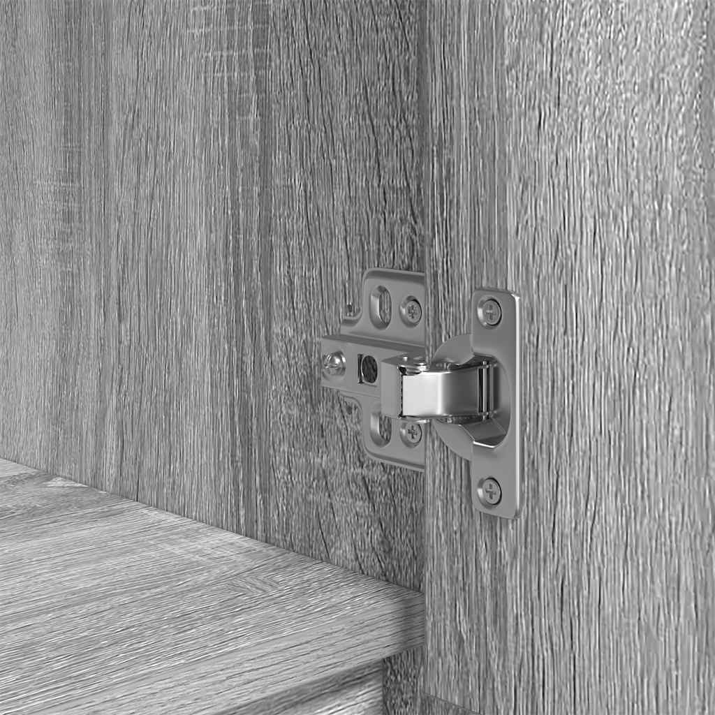 Armário com gaveta 55,5x34x119,5 cm cinzento sonoma