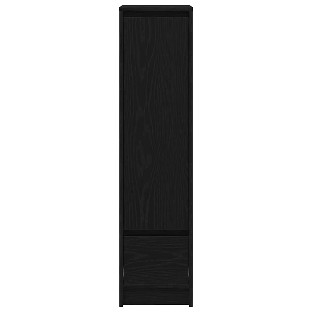 Aparador alto 29,5x34x119,5cm deriv. madeira carvalho preto