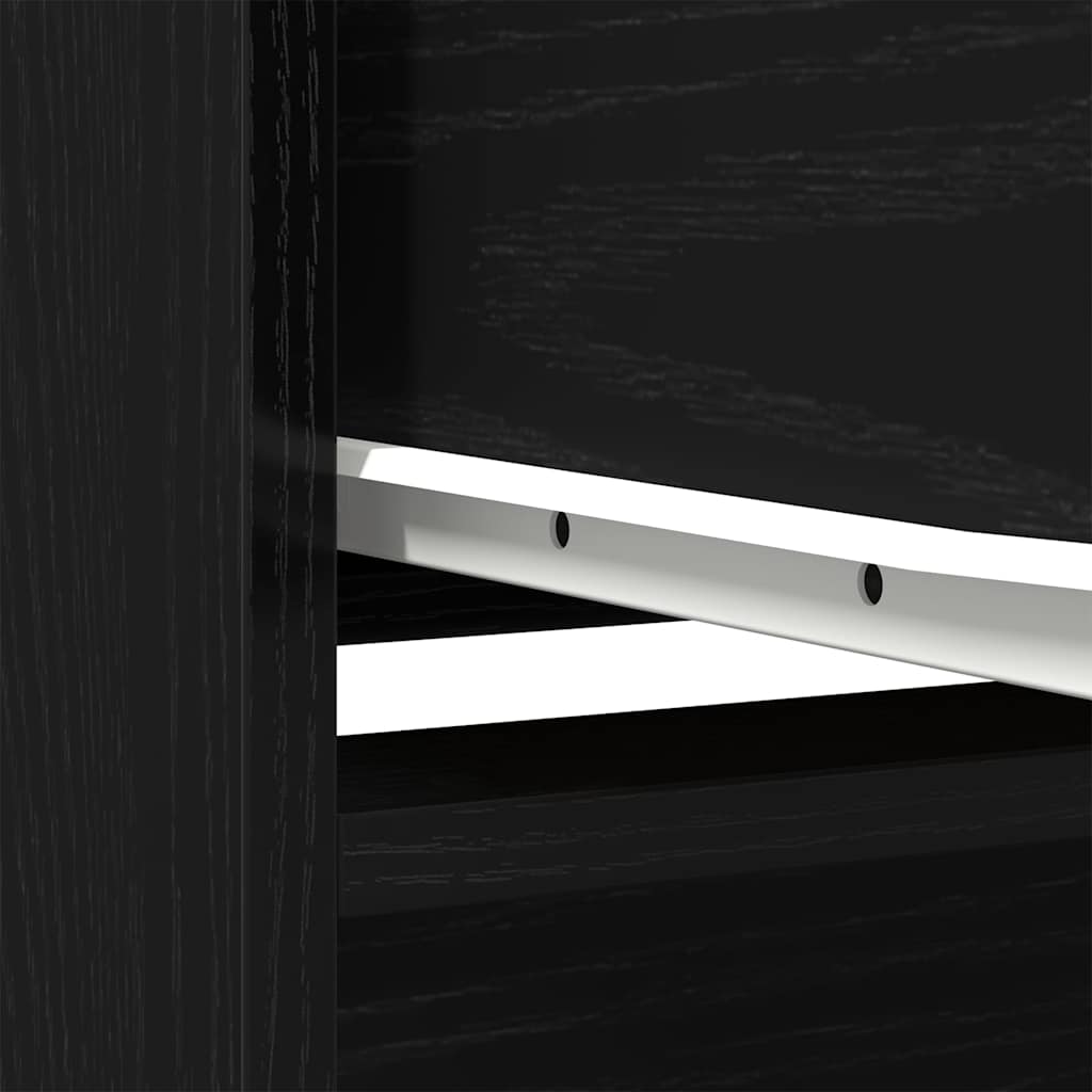 Aparador alto 29,5x34x119,5cm deriv. madeira carvalho preto