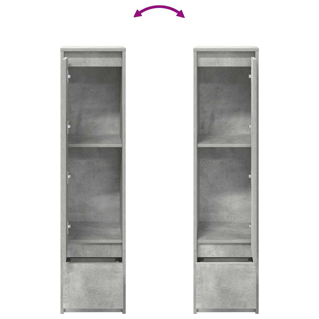 Aparador alto 29,5x34x119,5cm deriv. madeira cinza cimento