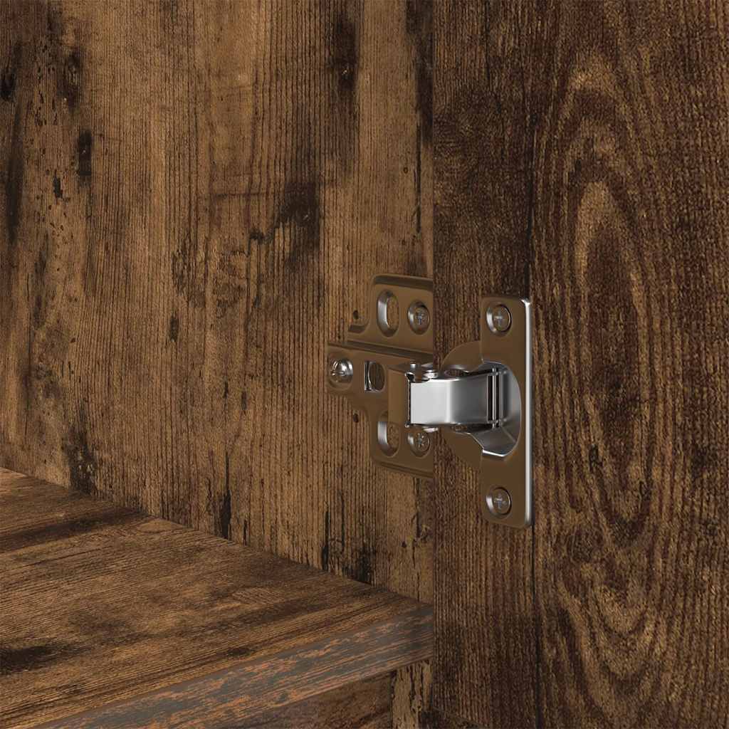 Aparador alto 29,5x34x119,5cm deriv. madeira carvalho fumado