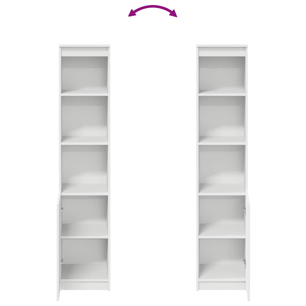 Aparador alto 37,5x35x180 cm derivados de madeira branco