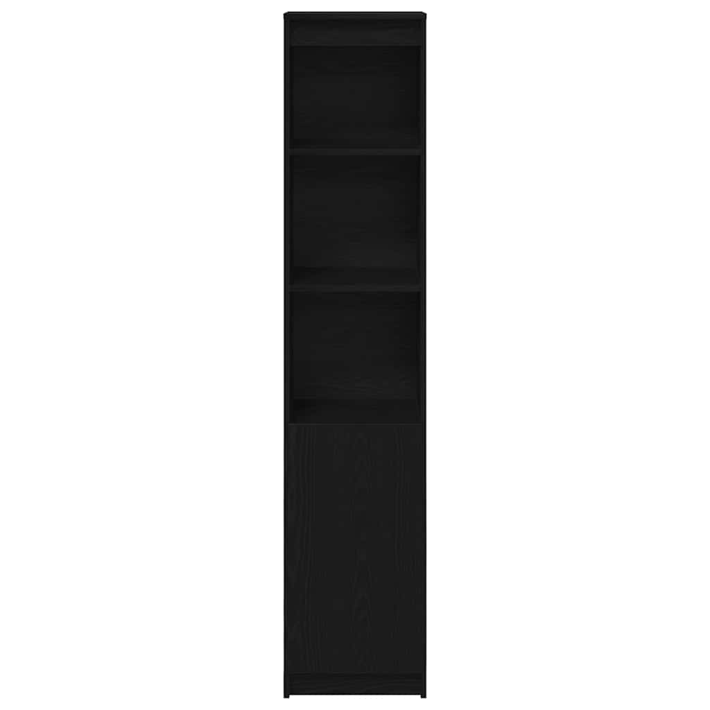 Aparador alto 37,5x35x180cm derivados de madeira carvalho preto