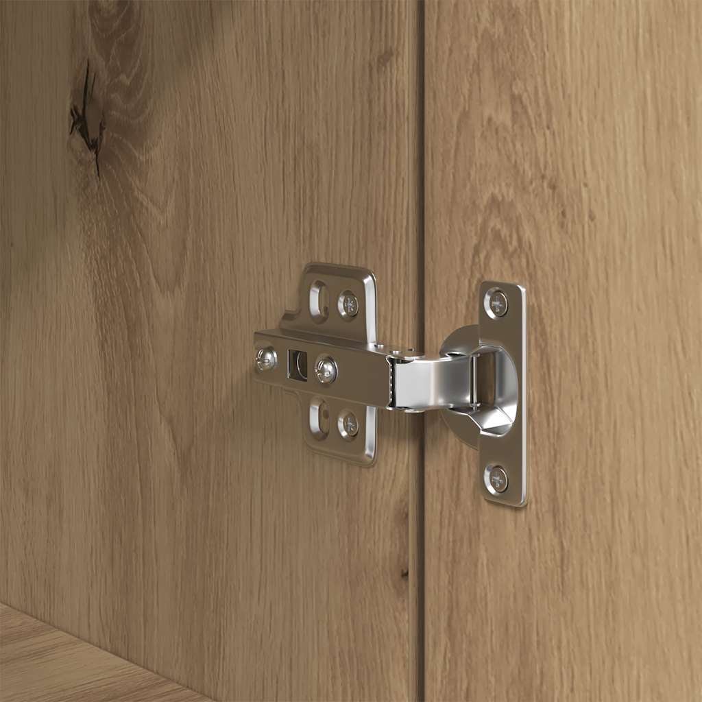 Aparador alto 37,5x35x180cm deriv. madeira carvalho artisiano