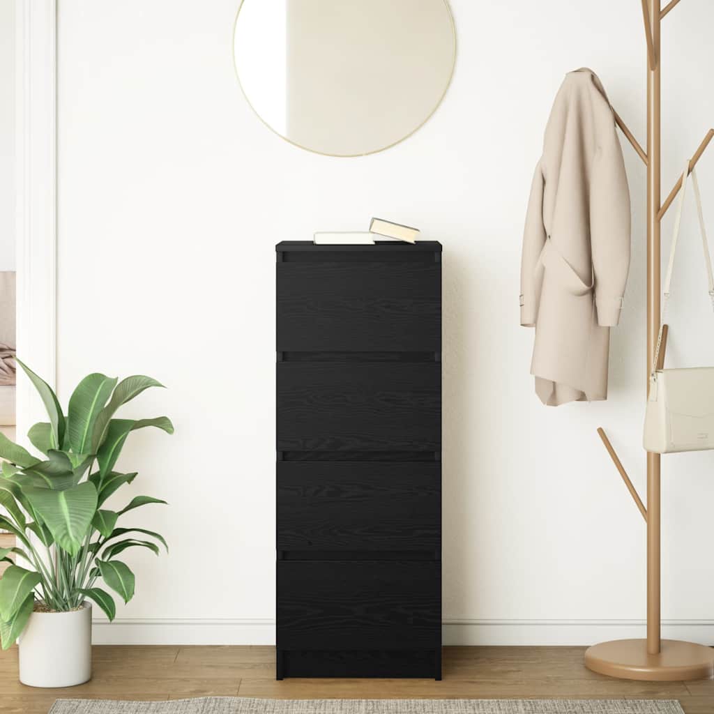 Aparador 37,5x35x99 cm derivados de madeira carvalho preto