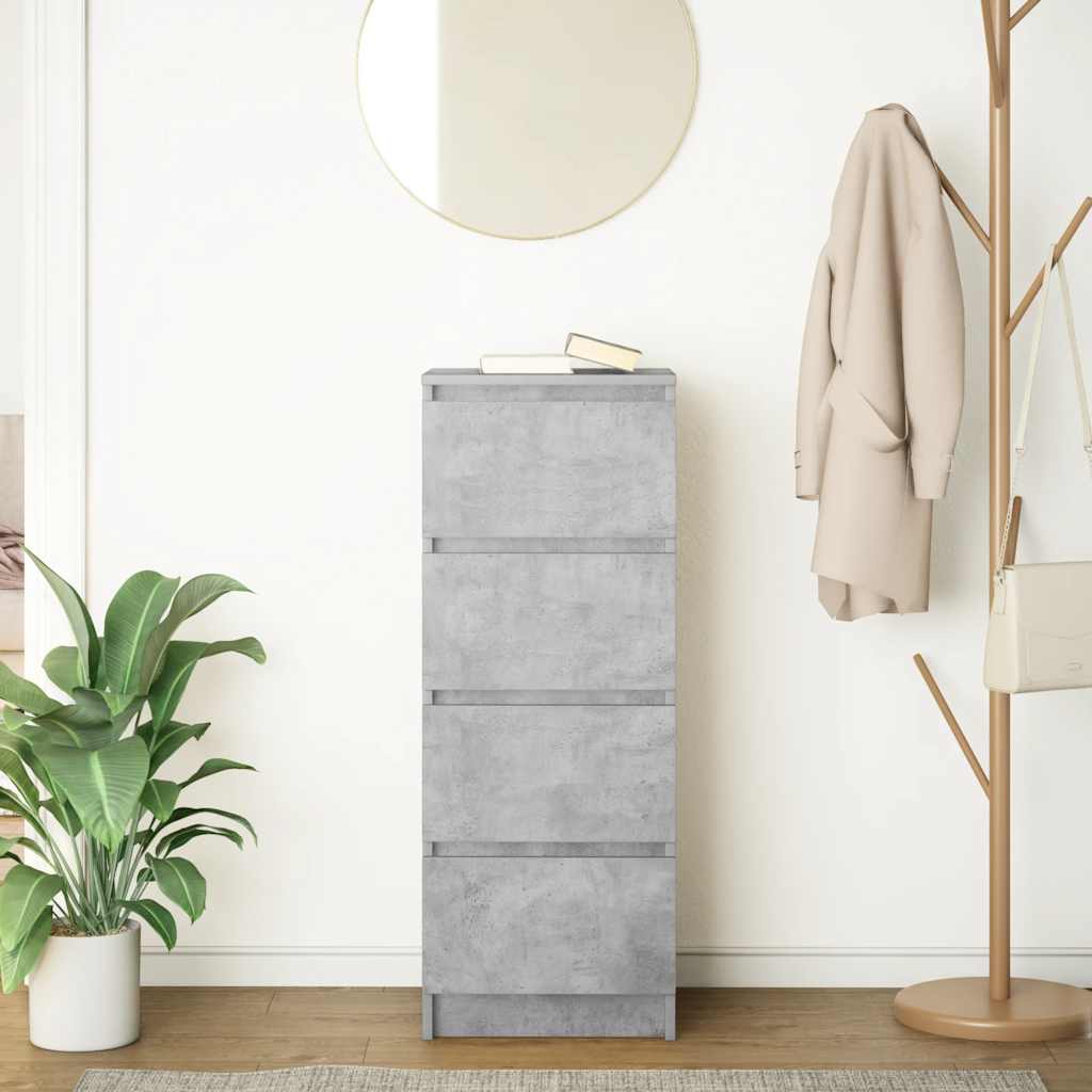 Aparador 37,5x35x99 cm derivados de madeira cinza cimento