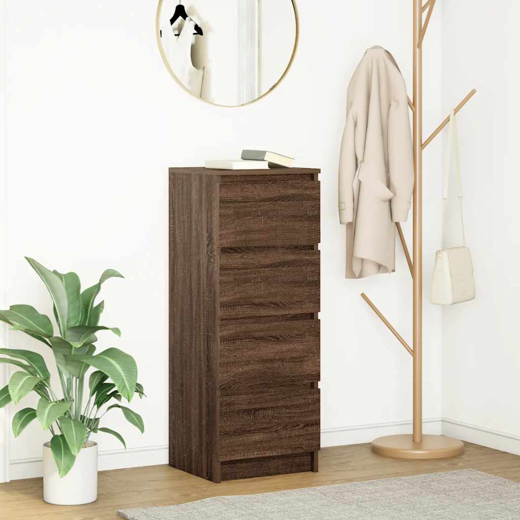 Aparador 37,5x35x99 cm derivados de madeira carvalho castanho