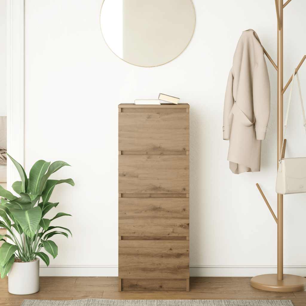 Aparador 37,5x35x99 cm derivados de madeira carvalho artisiano