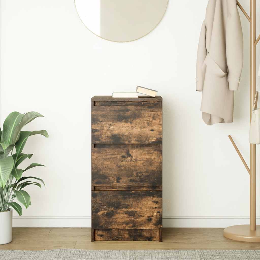 Aparador 37,5x35x76 cm derivados de madeira carvalho fumado