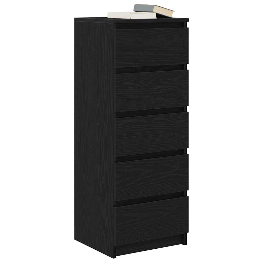 Aparador com gavetas derivados de madeira carvalho preto