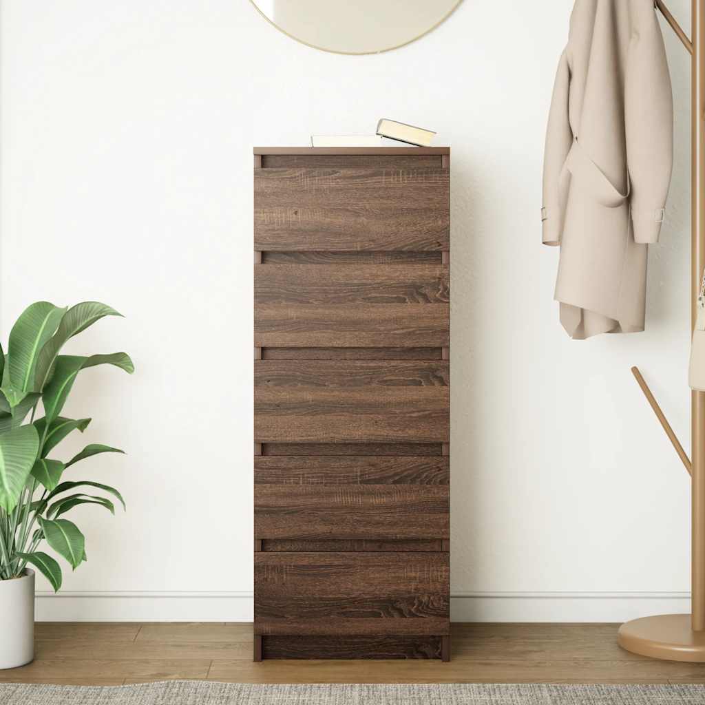 Aparador com gavetas derivados de madeira carvalho castanho