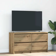 Móvel de TV 100x35x54cm derivados de madeira carvalho artisiano